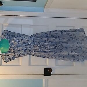 Bebop blue floral romper dress medium